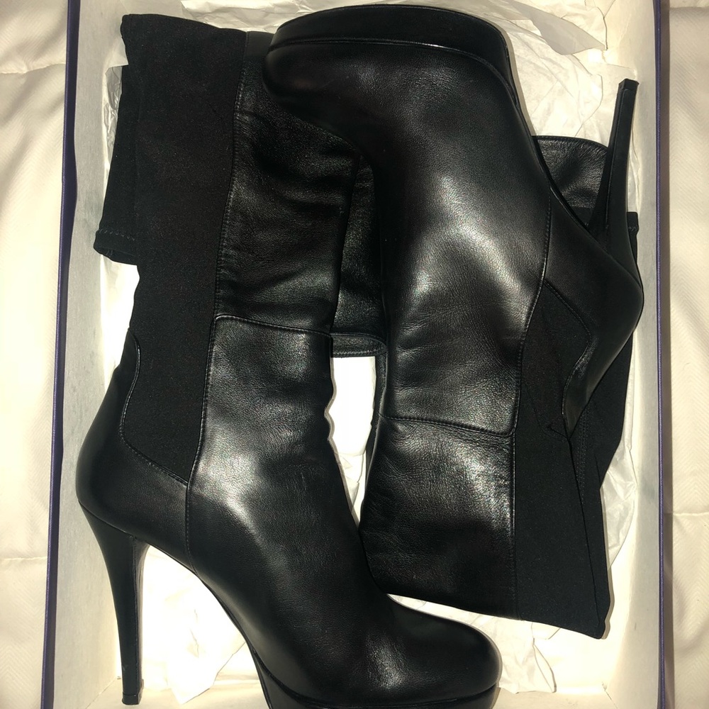 Stuart Weitzman Highline Black Nappa Boots